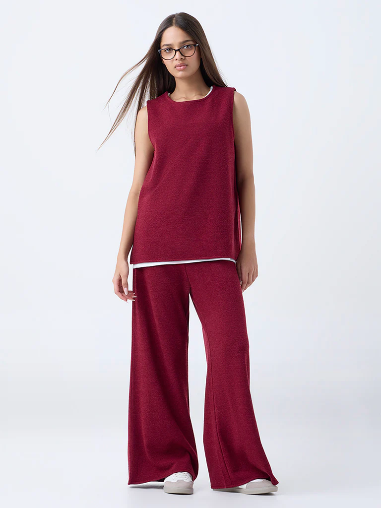 LOV Burgundy Solid Top - Image 2