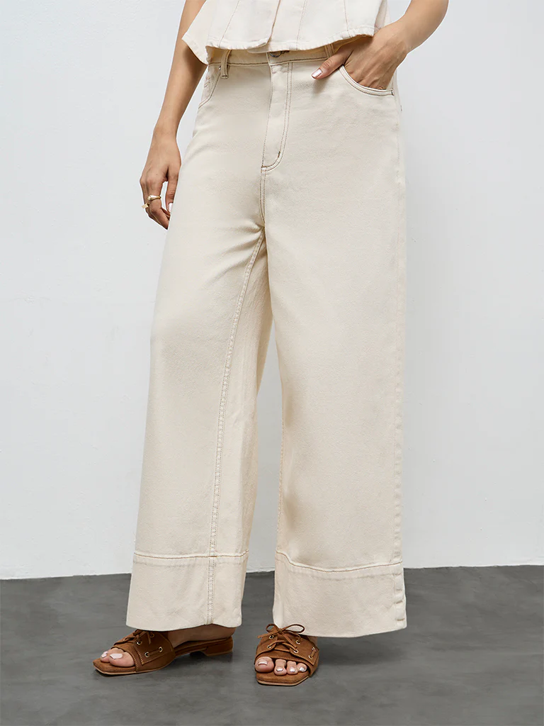 LOV Off-White High-Rise Jeans - Image 2