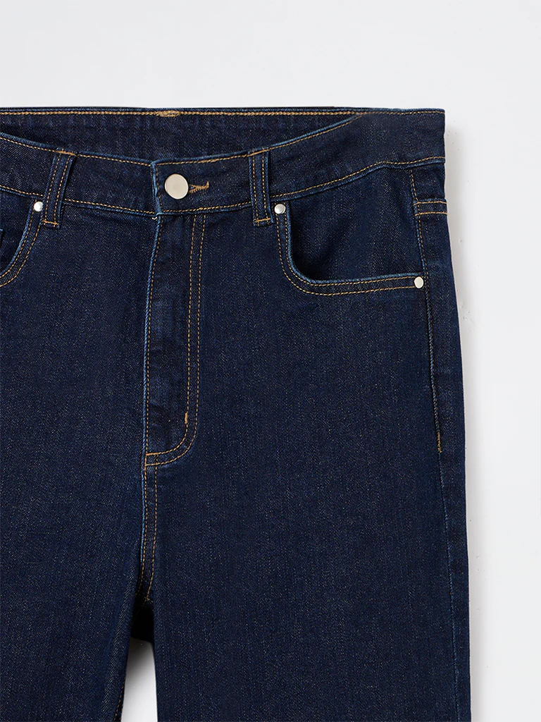 LOV Dark Blue High-Rise Bootcut Jeans - Image 3