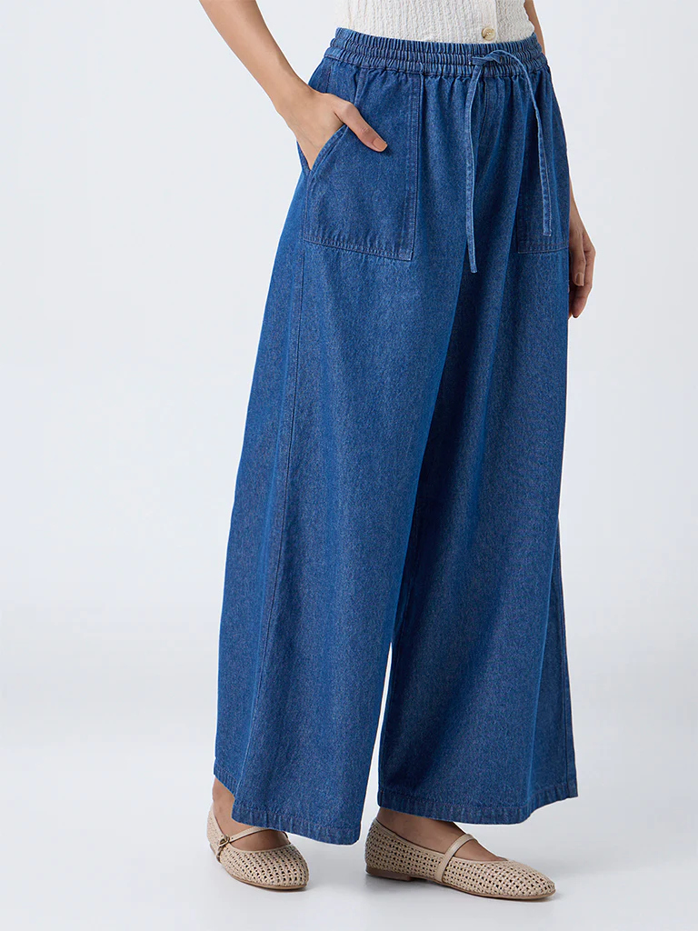 LOV Dark Blue High-Rise Denim Pants - Image 2
