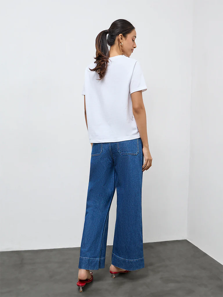 LOV Dark Blue High-Rise Jeans - Image 4