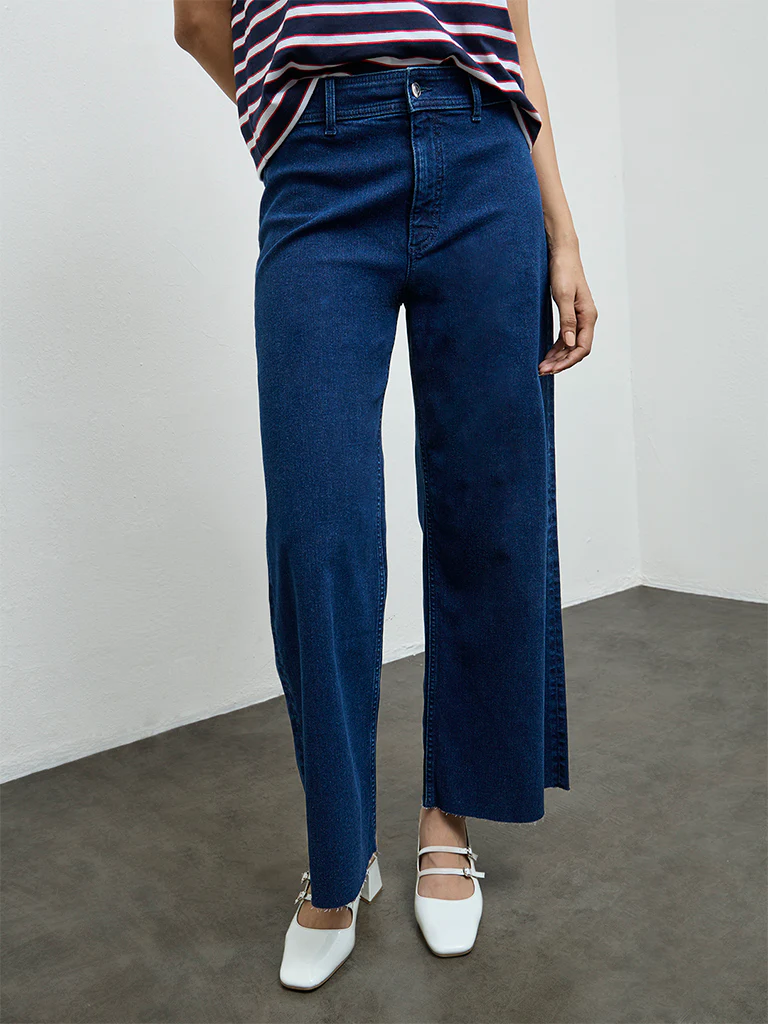 LOV Dark Blue Wide-Leg High-Rise Jeans - Image 2