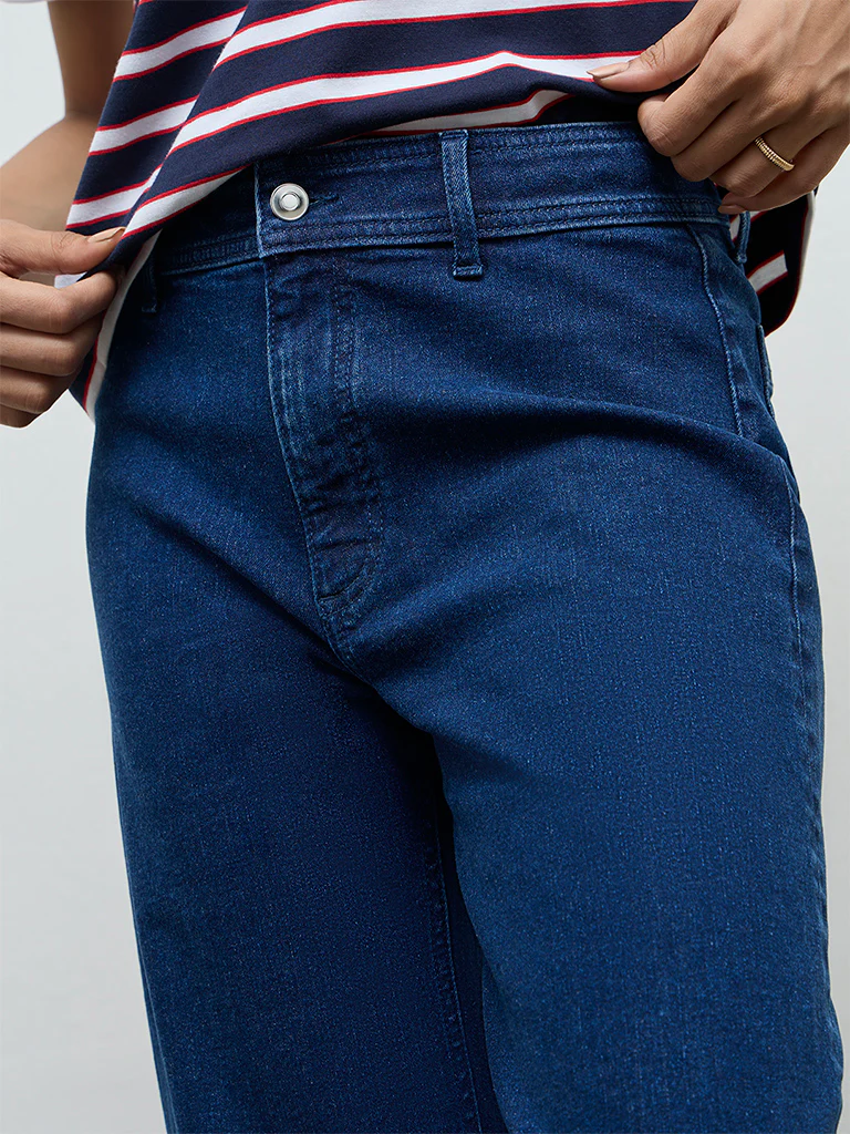 LOV Dark Blue Wide-Leg High-Rise Jeans - Image 3