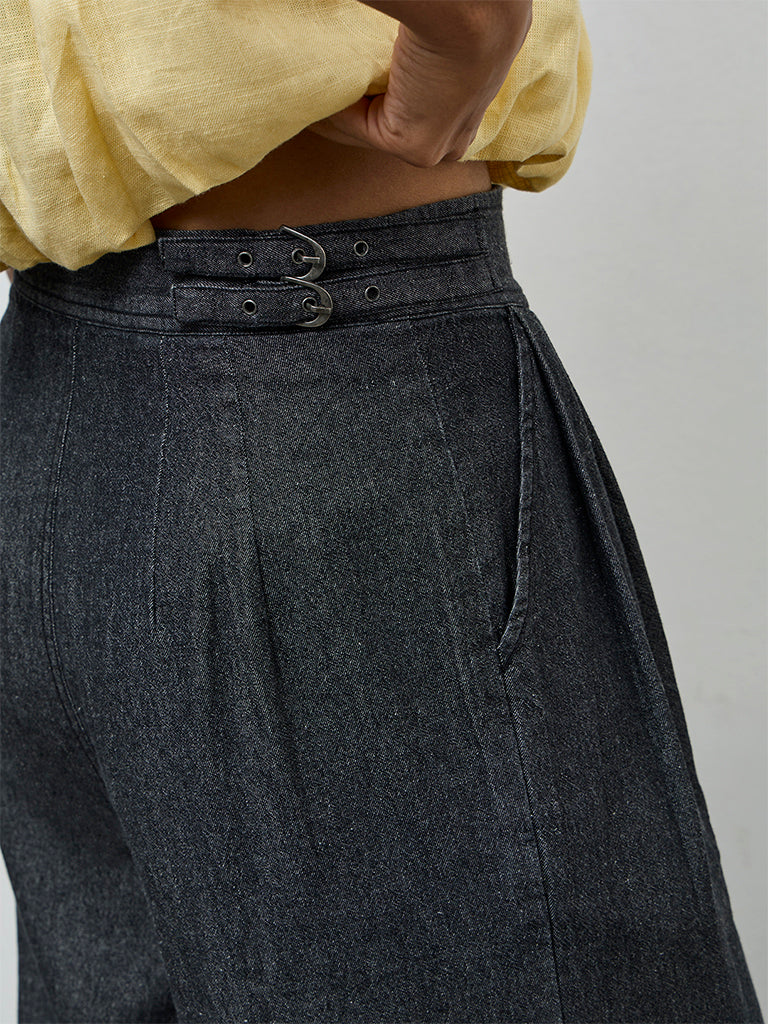 LOV Dark Charcoal Wide-Leg High-Rise Jeans - Image 3