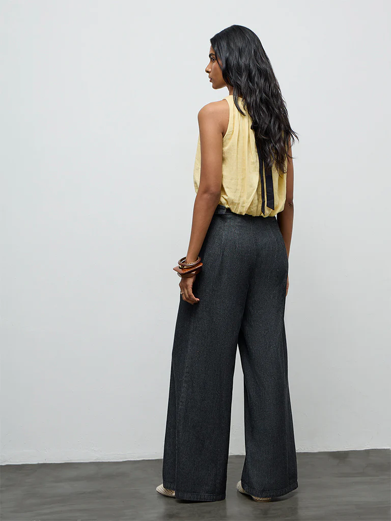 LOV Dark Charcoal Wide-Leg High-Rise Jeans - Image 4