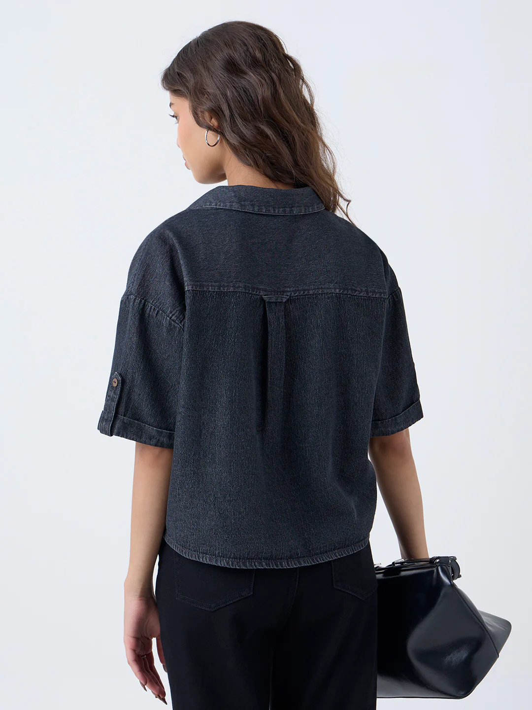 LOV Dark Grey Denim Shirt - Image 4
