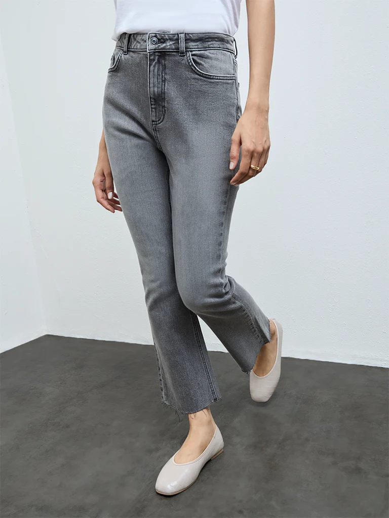 LOV Grey Faded Bootcut High-Rise Jeans - Image 2