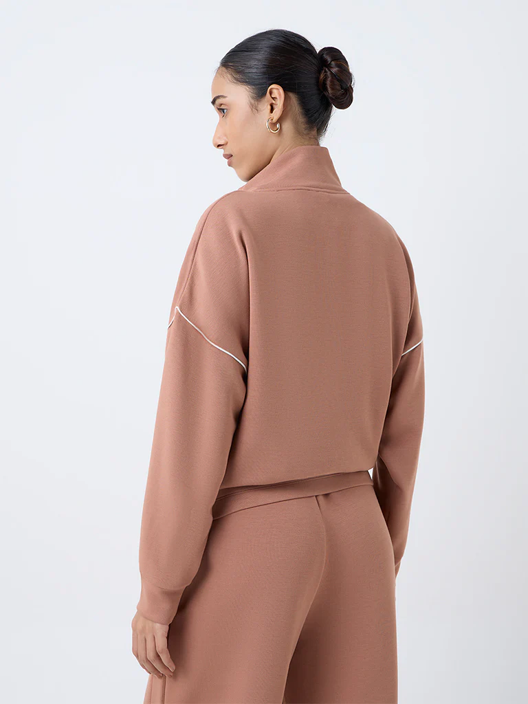 LOV Light Brown Solid Jacket - Image 4