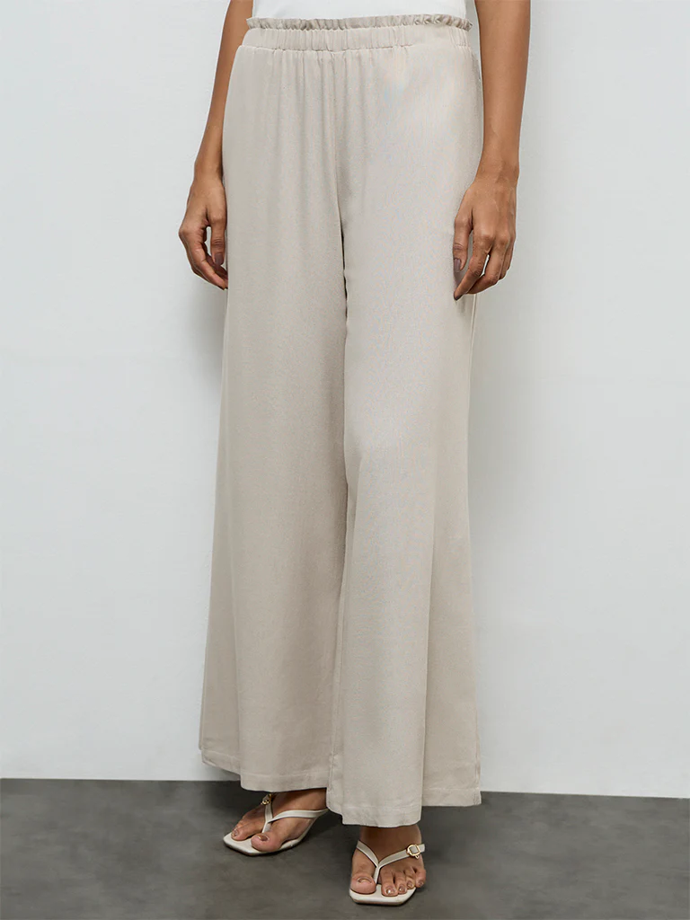 LOV Light Taupe High-Rise Pants - Image 2