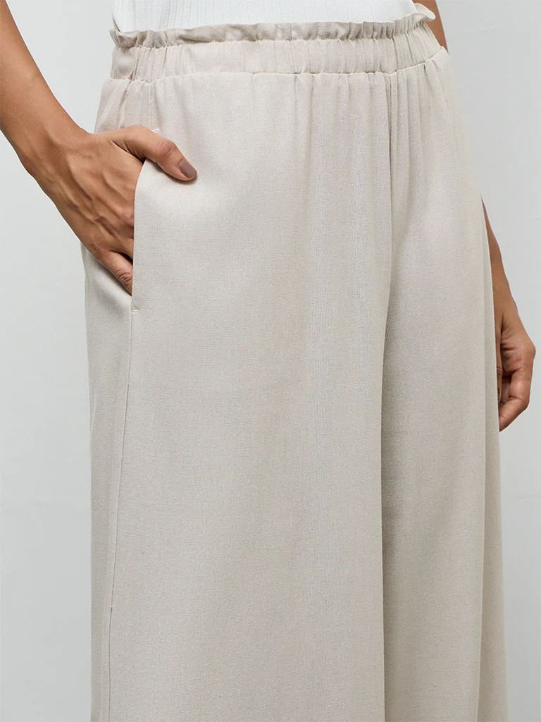 LOV Light Taupe High-Rise Pants - Image 3