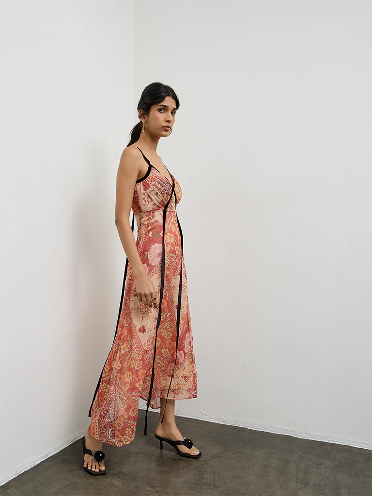 LOV Multicolor Printed Empire A-Line Dress - Image 2