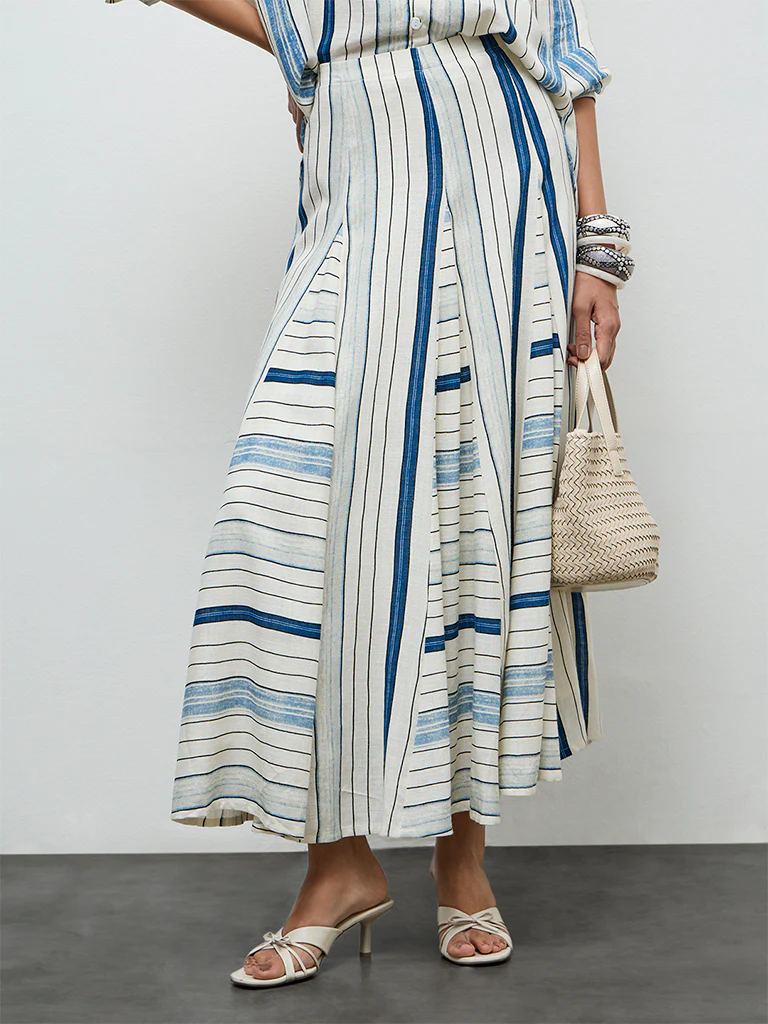 LOV Off-White Printed High-Rise Skirt - Image 2
