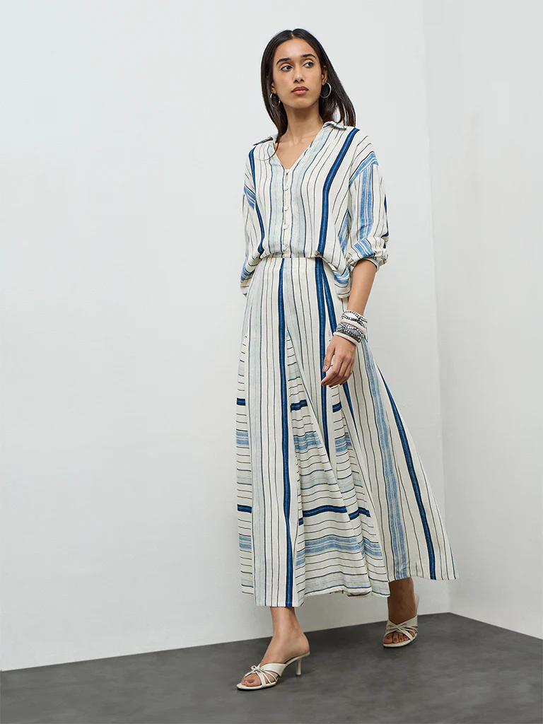LOV Off-White Striped Shirt - Image 2