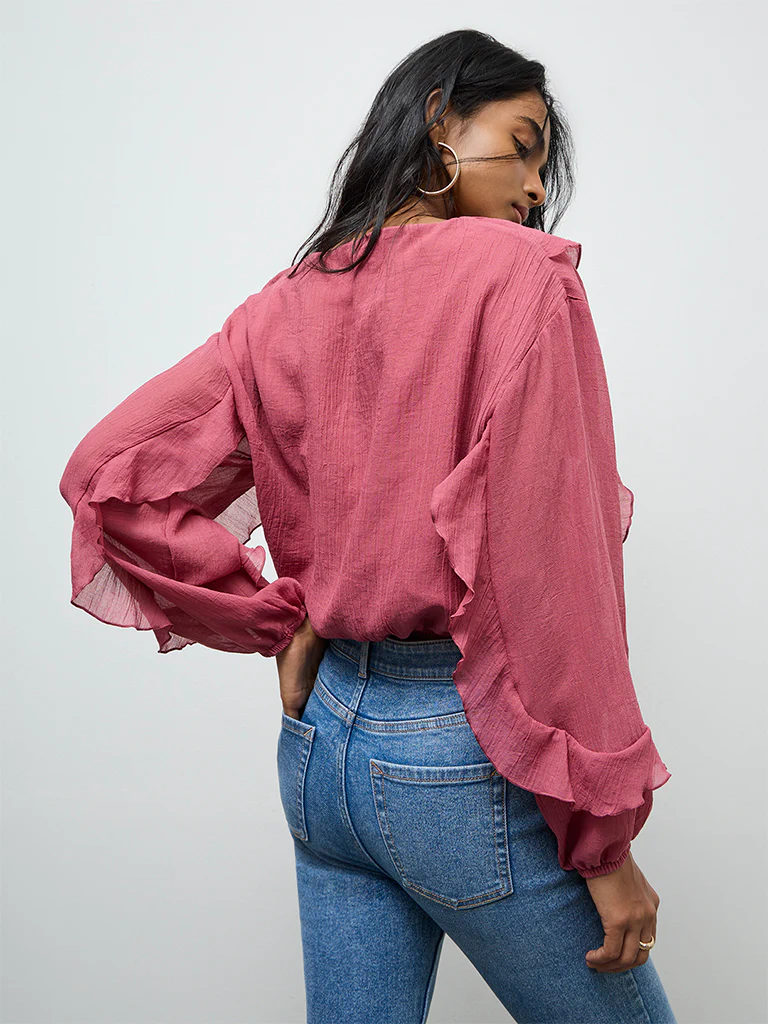 LOV Rose Ruffled Top - Image 4