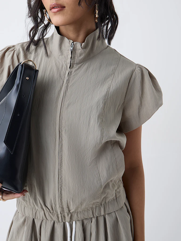 LOV Sage Solid Jacket-Online Exclusive - Image 3