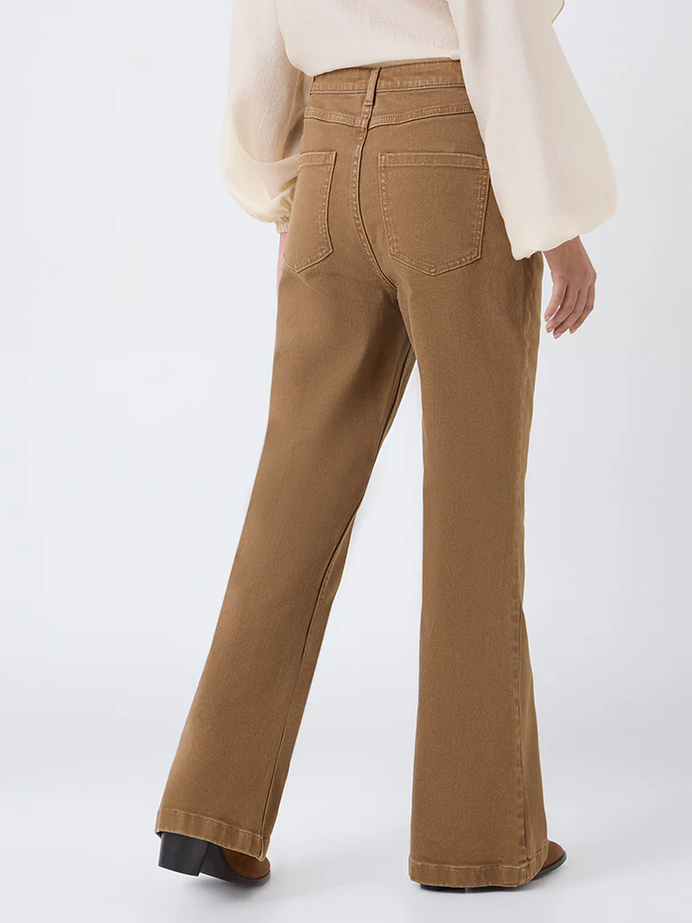 LOV Tan Bootcut High-Rise Jeans - Image 4