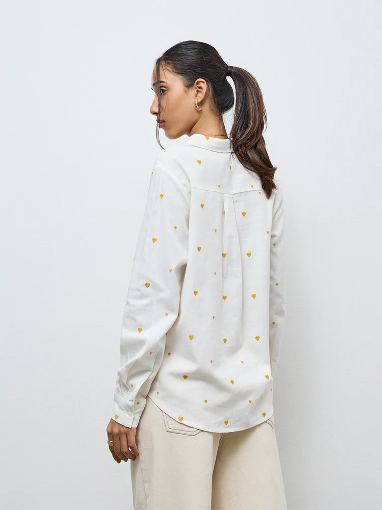 LOV White Heart Design Shirt - Image 4