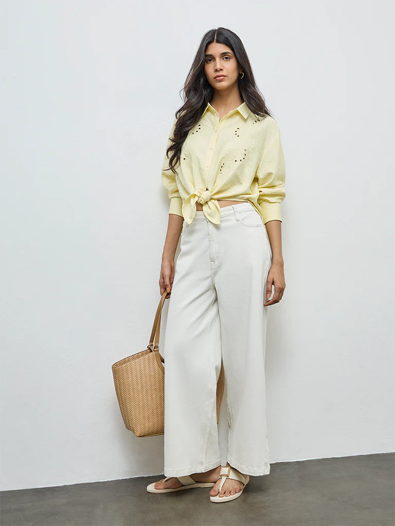 LOV Yellow Floral Embroidered Shirt - Image 2
