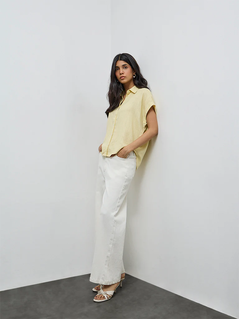 LOV Yellow Solid Shirt - Image 2