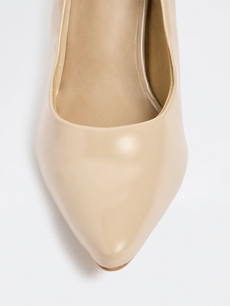 LUNA BLU Beige Stiletto Pump Shoes - Image 4