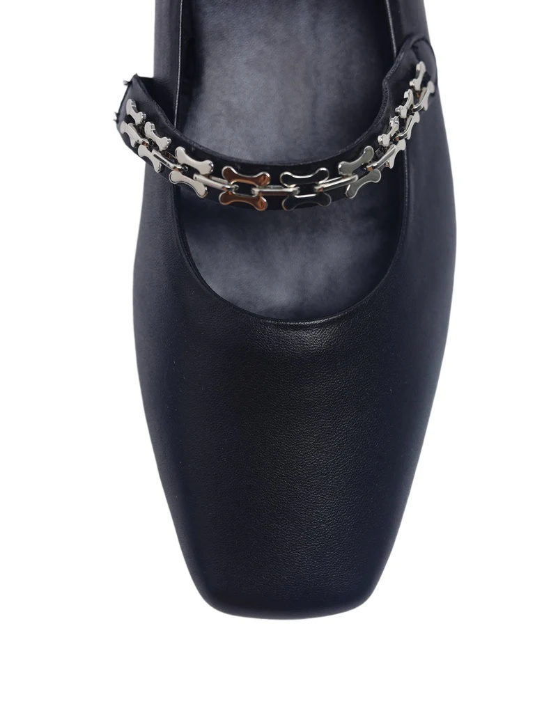 LUNA BLU Black Chain Detail Mary Jane Shoes - Image 2
