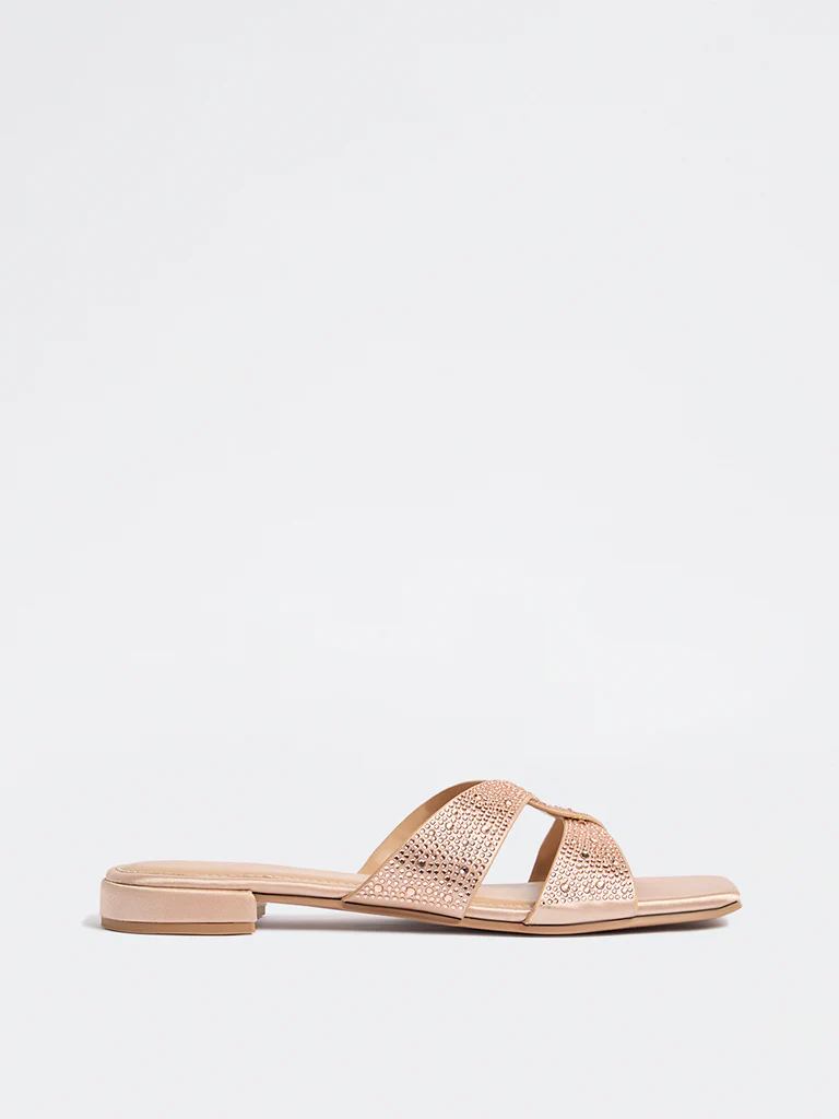 LUNA BLU Blush Pink Embellished Sandals - Image 2