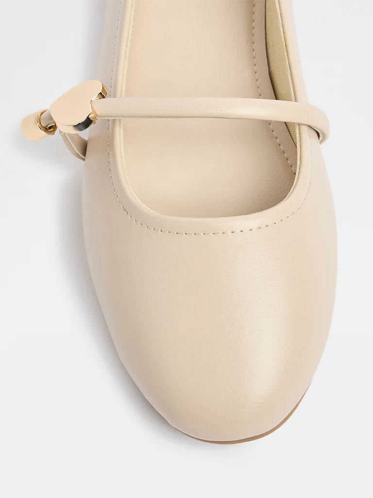 LUNA BLU Cream Mary Jane Shoes - Image 4