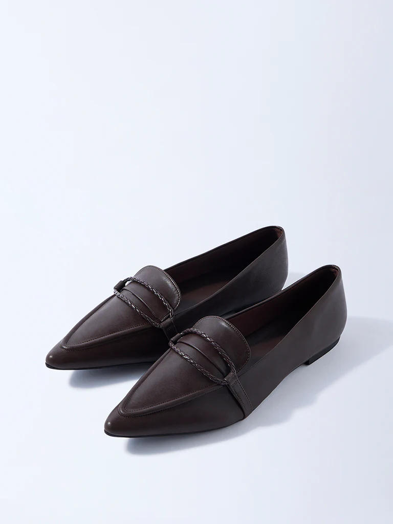 LUNA BLU Dark Brown Pointed Toe Shoes - Image 2