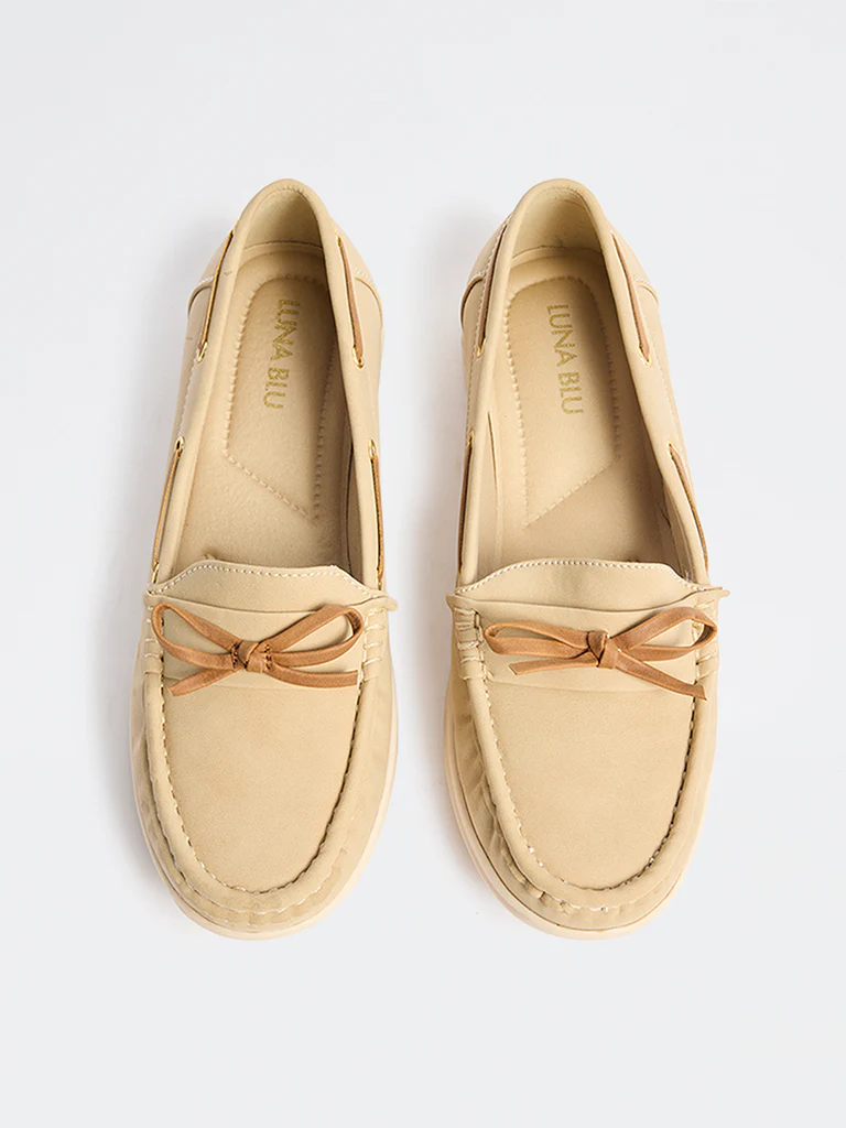 LUNA BLU Ivory Bow-Detailed Loafers - Image 2