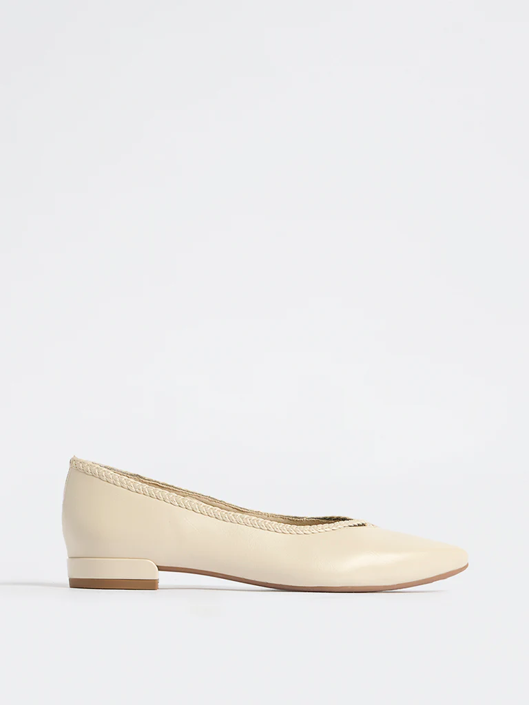 LUNA BLU Ivory Braided Shoes