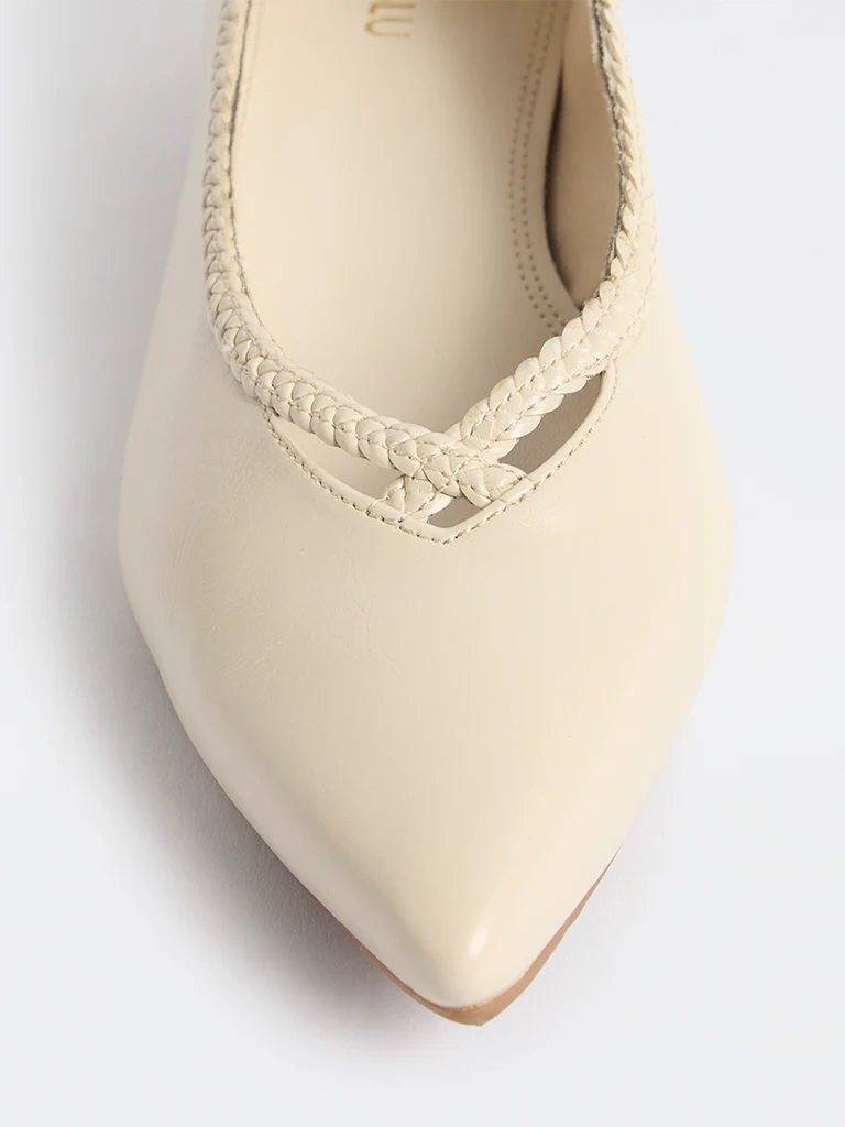 LUNA BLU Ivory Braided Shoes - Image 3