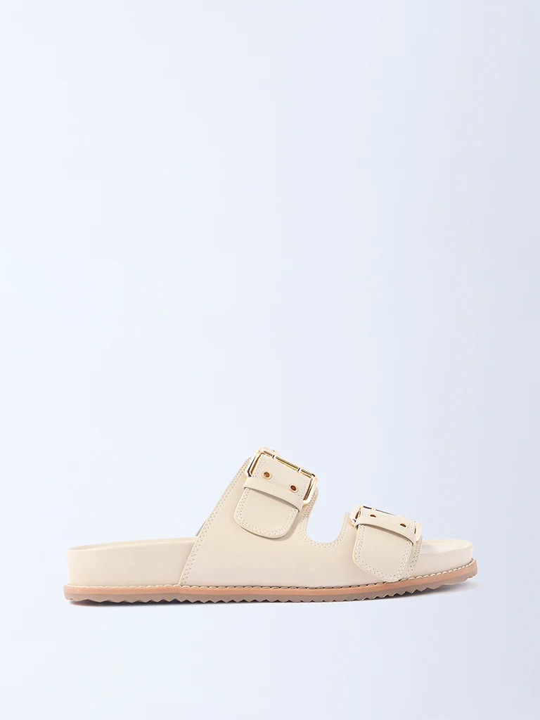 LUNA BLU Ivory Buckle-Detailed Comfort Sandals - Exclusive - Image 2