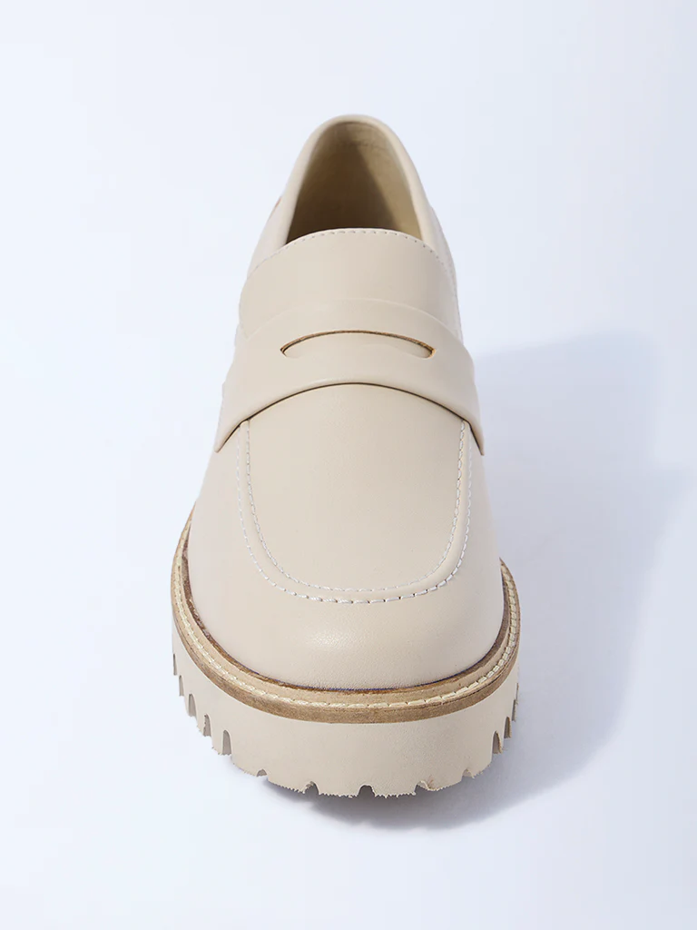 LUNA BLU Ivory Chunky Loafers - Image 4