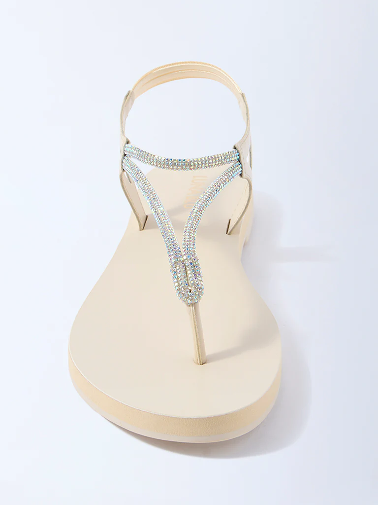 LUNA BLU Ivory Diamante Embellished Slingback Sandals - Exclusive - Image 3