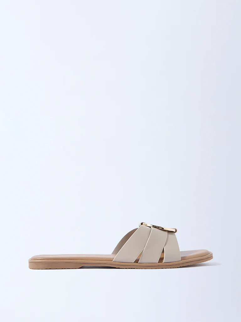 LUNA BLU Ivory Hardware-Detailed Slides - Exclusive - Image 2