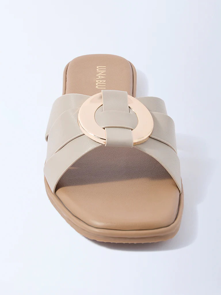 LUNA BLU Ivory Hardware-Detailed Slides - Exclusive - Image 3