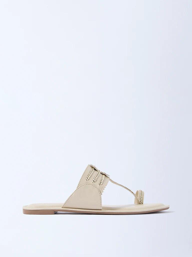 LUNA BLU Ivory Kolhapuri Sandals - Exclusive - Image 2