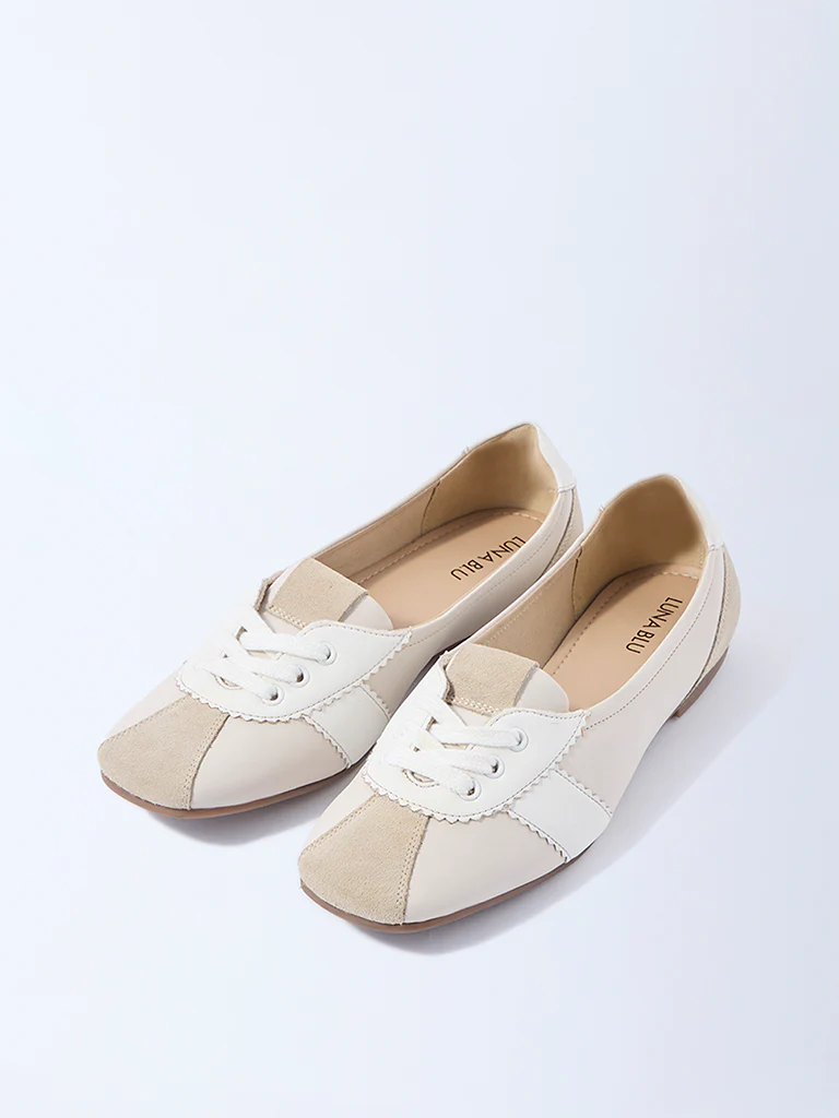LUNA BLU Ivory Lace-Up Shoes - Image 3