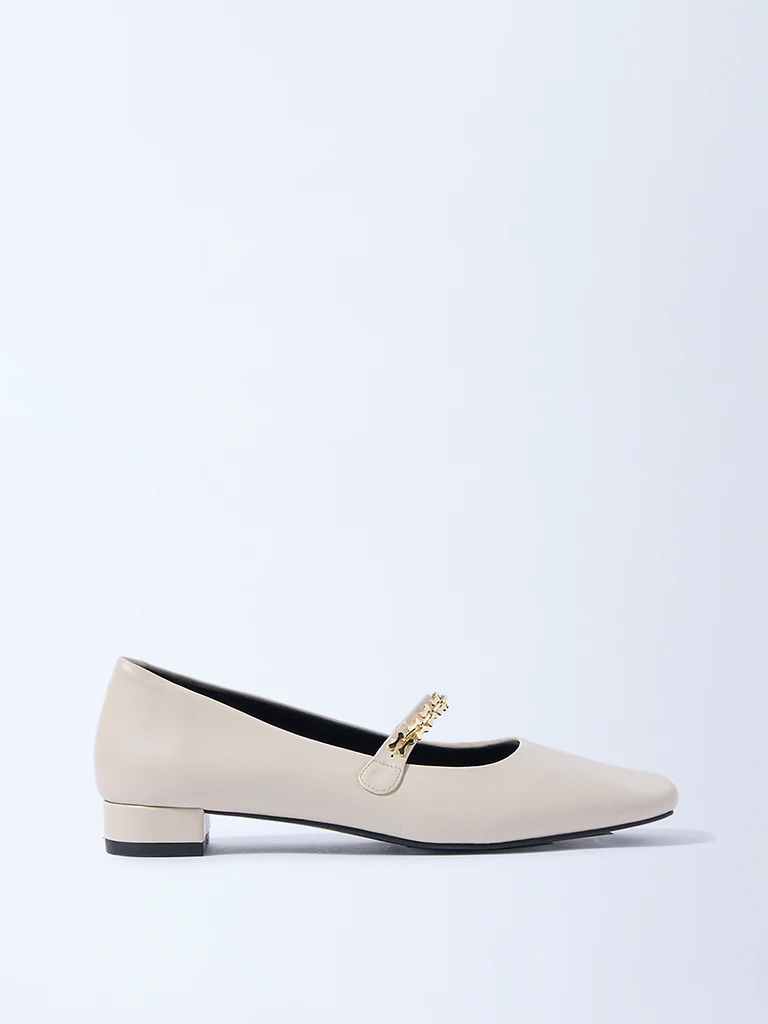 LUNA BLU Ivory Mary Jane Shoes