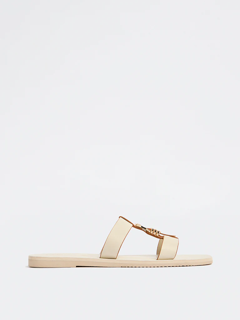 LUNA BLU Ivory Metallic Detailed Slides - Image 2