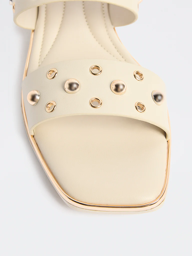 LUNA BLU Ivory Metallic Detailed Slides - Image 4