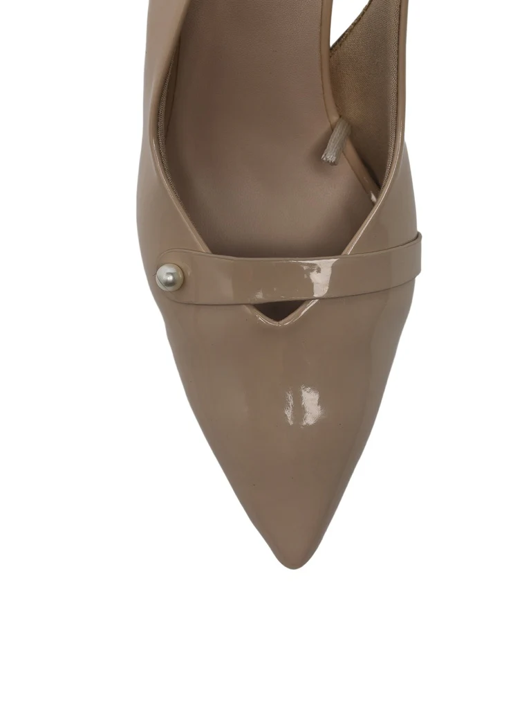 LUNA BLU Ivory Pearl Embellished Kitten Heel Mules - Image 3