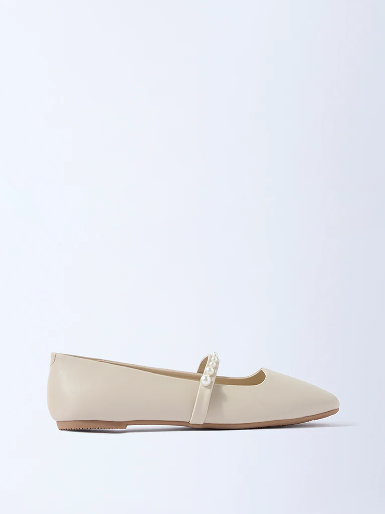 LUNA BLU Ivory Pearlescent Mary Jane Shoes - Exclusive - Image 2