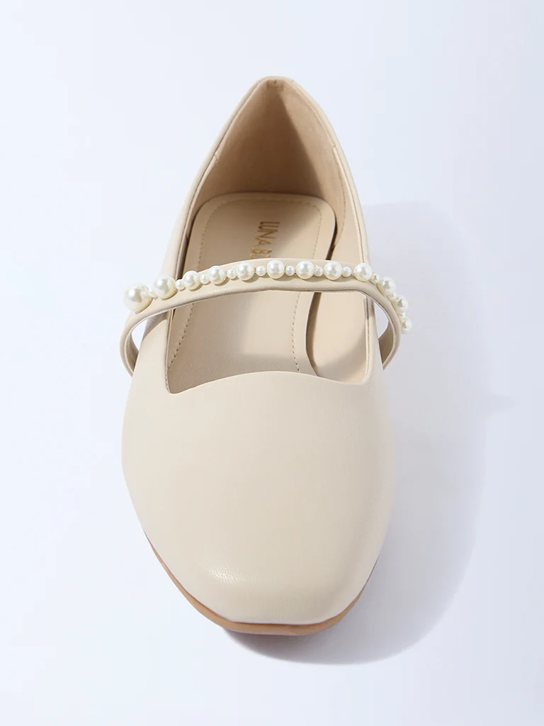 LUNA BLU Ivory Pearlescent Mary Jane Shoes - Exclusive - Image 3