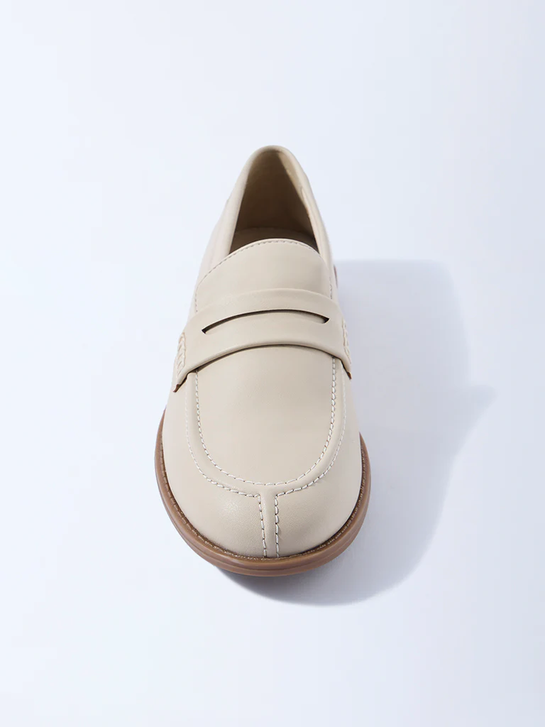 LUNA BLU Ivory Saddle Loafers - Image 3
