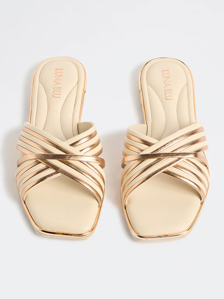 LUNA BLU Ivory Stripe-Design Slides - Image 3