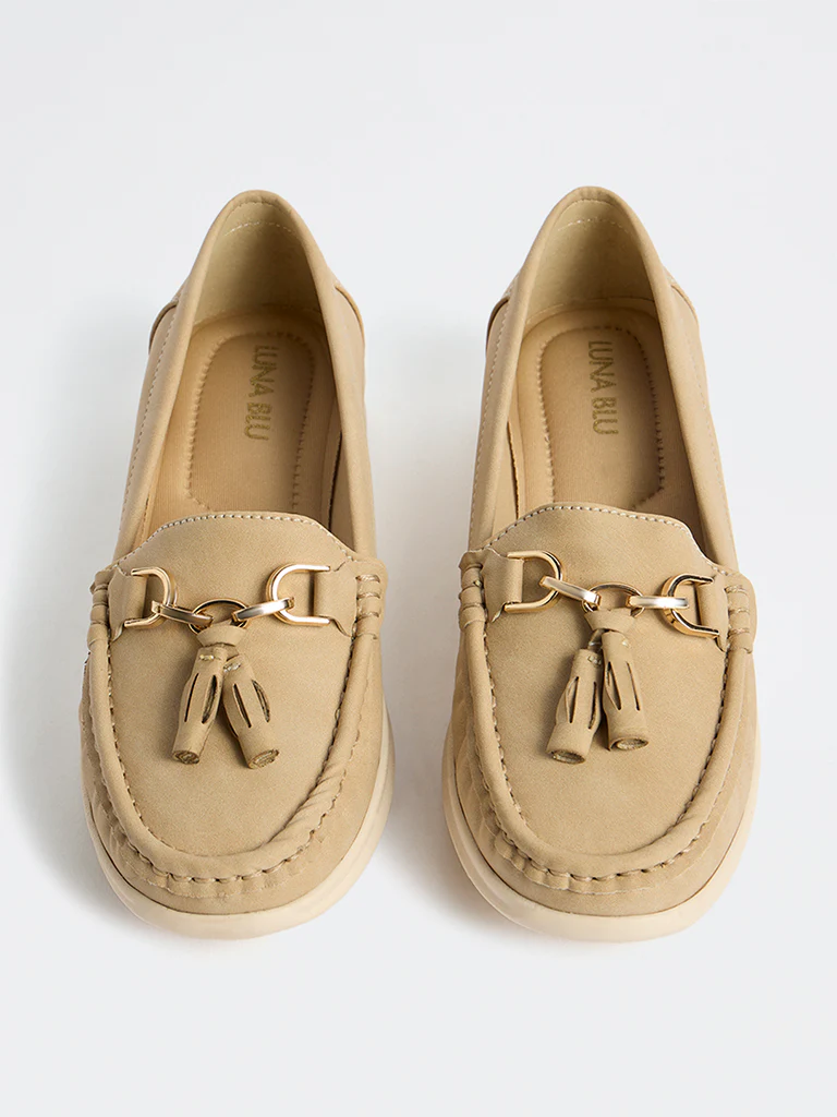 LUNA BLU Ivory Tassel Detailed Loafers - Image 3