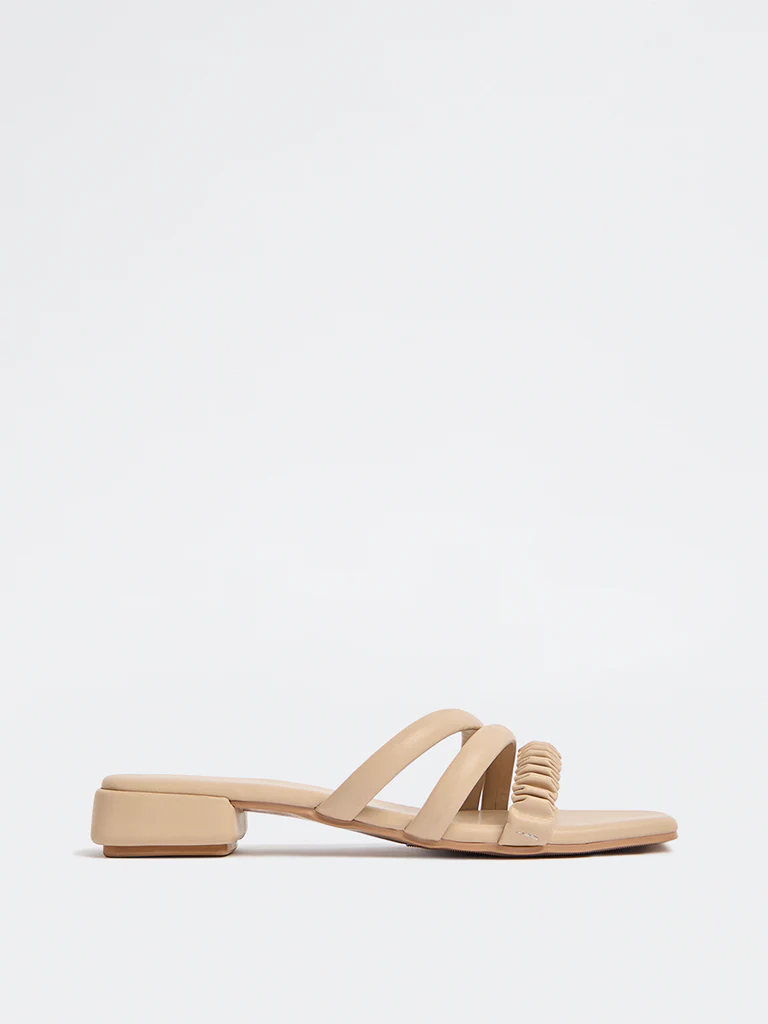 LUNA BLU Light Beige Multi-Strap Heel Sandals - Image 2