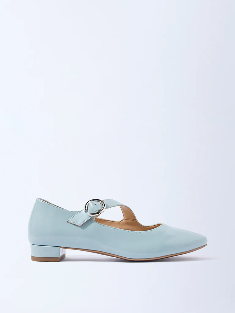 LUNA BLU Light Blue Block-Heel Mary Jane Shoes - Image 2