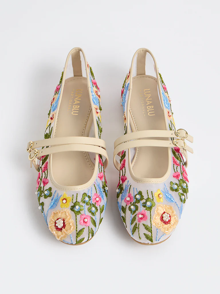 LUNA BLU Multicolour Embroidered Mary Jane Shoes - Image 3